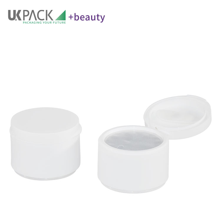 100g PP Flip Cosmetic Cream Jars With Magnet Scoop Aluminum Foil Gasket Sealing