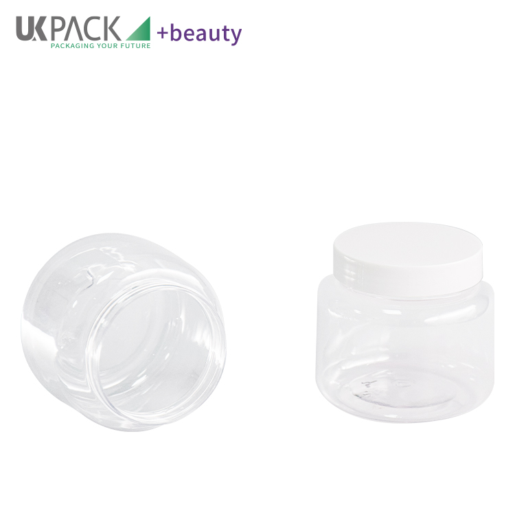 Recyclable Material 300ml PET Cream Jar Cosmetic Body Lotion Skincare Packaging