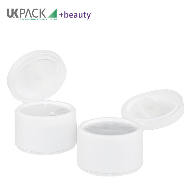 100g PP Flip Cosmetic Cream Jars With Magnet Scoop Aluminum Foil Gasket Sealing