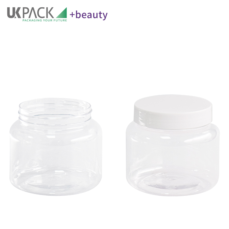 Recyclable Material 300ml PET Cream Jar Cosmetic Body Lotion Skincare Packaging