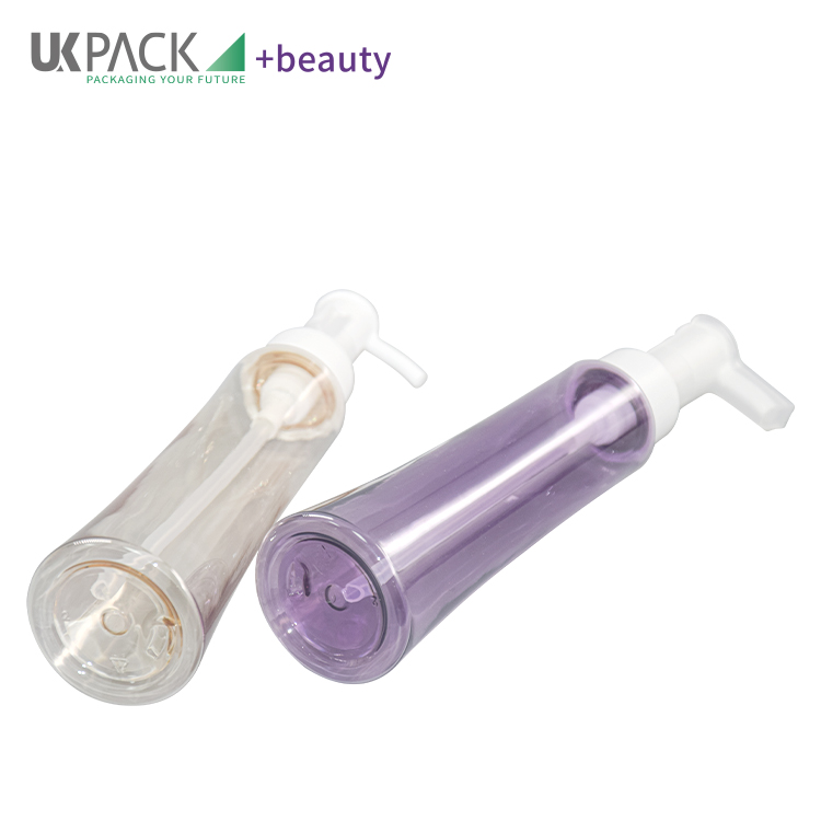 PCR 100ml PET Makeup Cleansing Oil Pump Bottle Cosmetic Cleanser Packaging