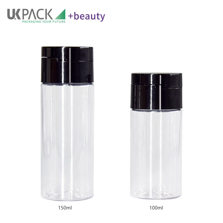 100g 150g PETG Cosmetic Pump Bottle Mens Skincare Packaging For Talcum Loose Powders