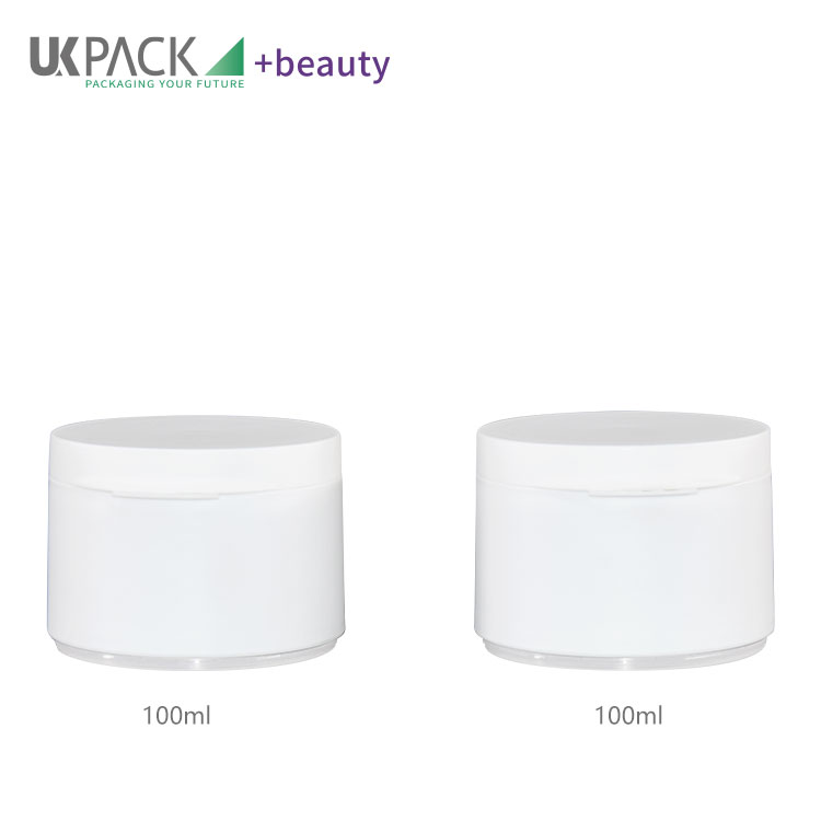 100g PP Flip Cosmetic Cream Jars With Magnet Scoop Aluminum Foil Gasket Sealing