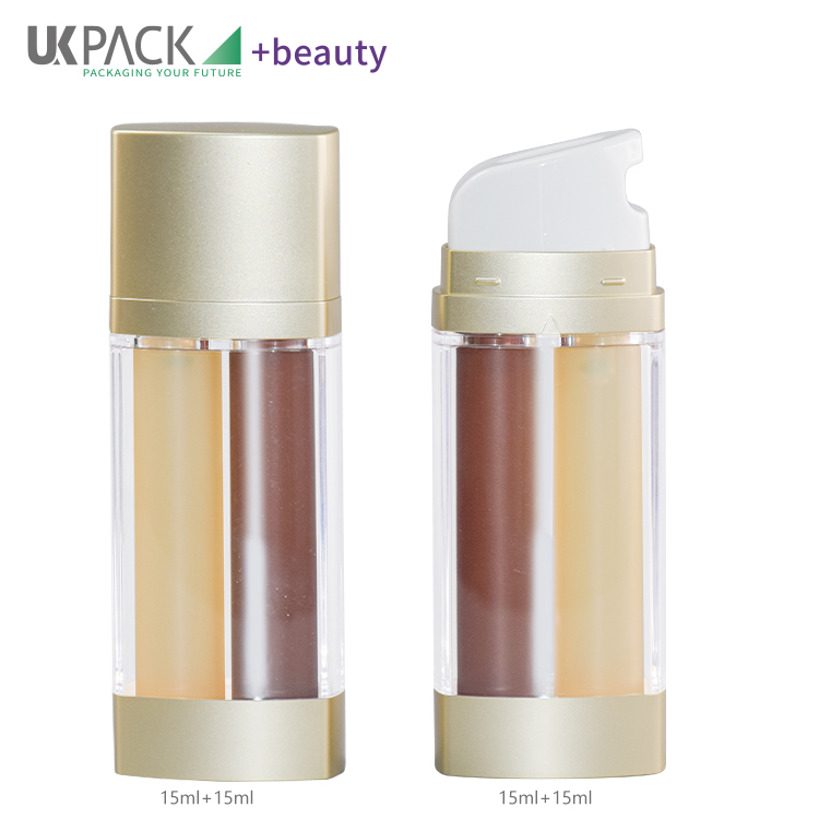 Innovative Double Tube Airless Bottle 15ml*2