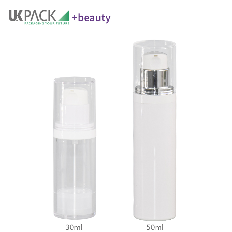 UKA71 White AS Lotion Bottle 30ml 50ml Airless Travel Bottle For Sunscreen Cream Packaging