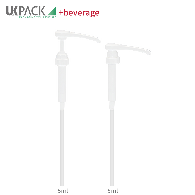 Narrow Head 28-400 Syrup Pump Dispenser 5ml 8ml 10ml Food Plastic Sauce Pump
