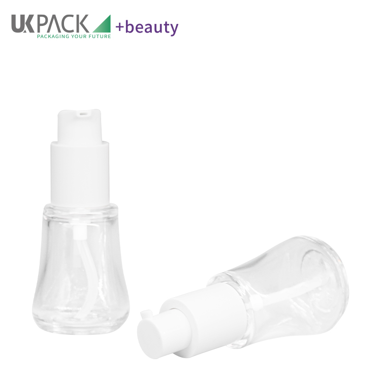 Transparent Heavy Wall 30ml Lotion Pump Bottle 50% PCR PETG For Serum Essence Oil