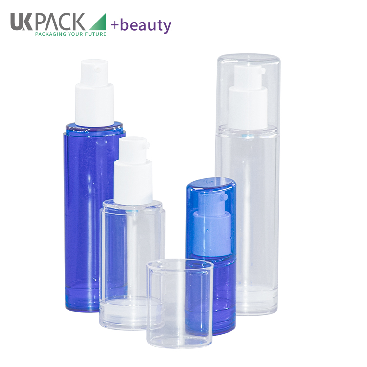 15ml 30ml 50ml Oval Shape Airless Pump Bottles High Transparent PETG Material