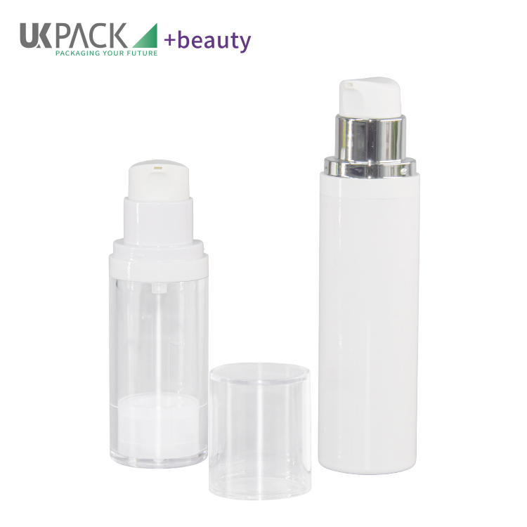 UKA71 White AS Lotion Bottle 30ml 50ml Airless Travel Bottle For Sunscreen Cream Packaging