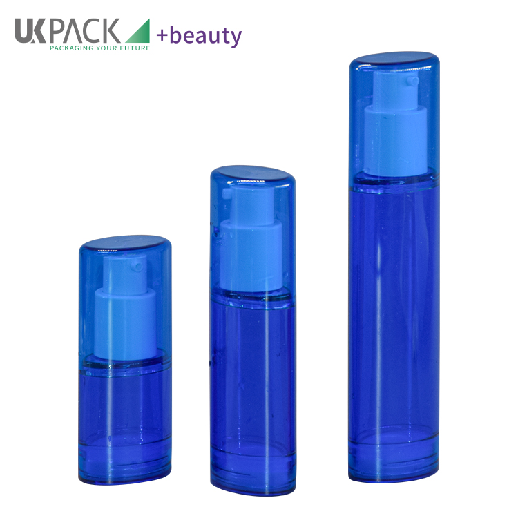 15ml 30ml 50ml Oval Shape Airless Pump Bottles High Transparent PETG Material