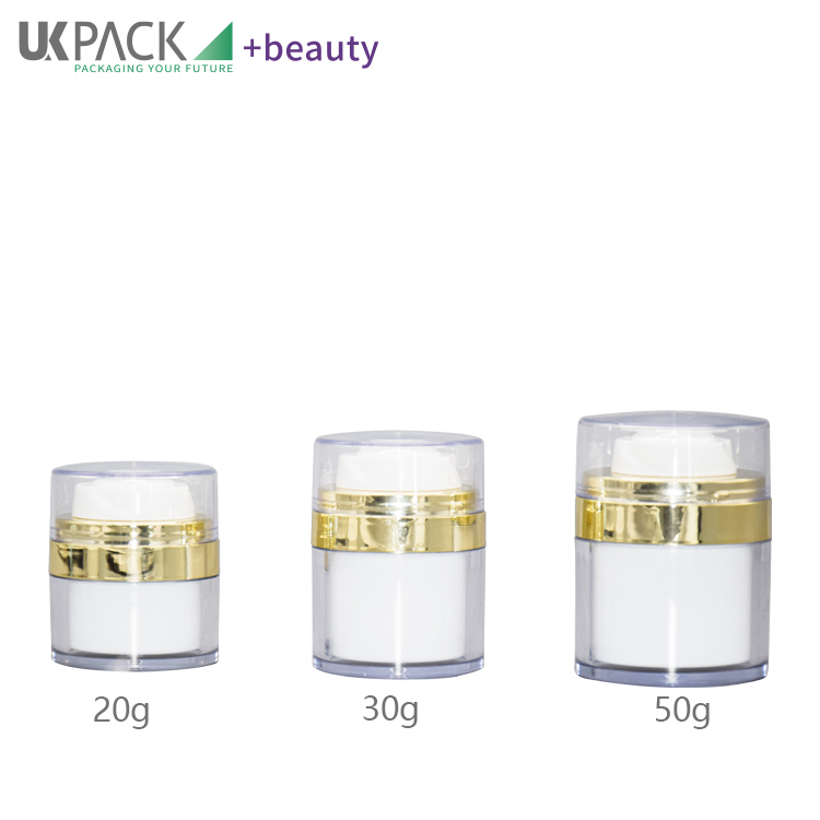 Airless Pump Luxury Cosmetic Cream Jars Packaging UKC59 15g 30g 50g