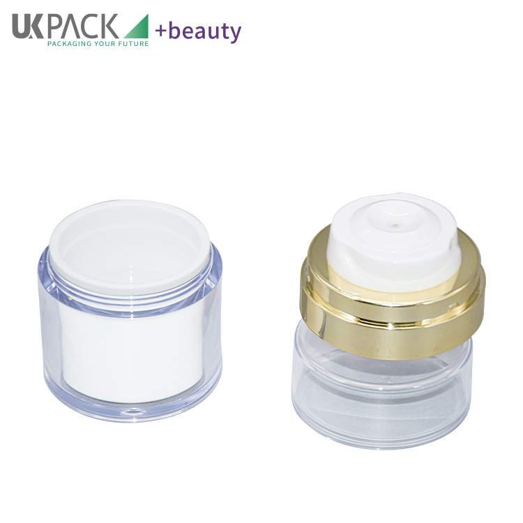 Airless Pump Luxury Cosmetic Cream Jars Packaging UKC59 15g 30g 50g