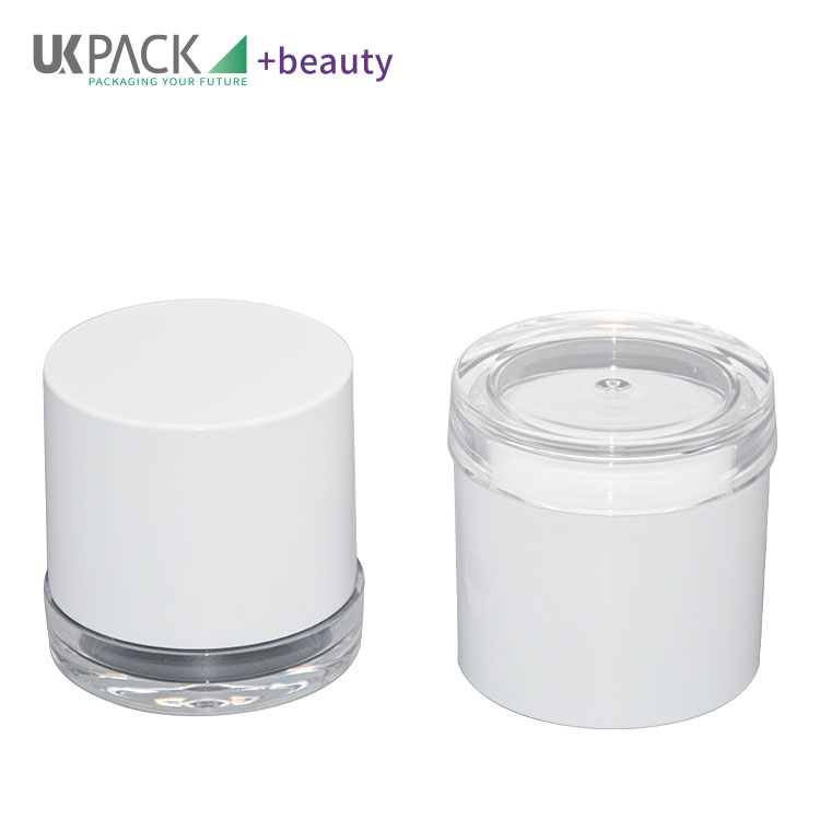Recyclable Material Face Cream Jar Full Electroplating Process 50g