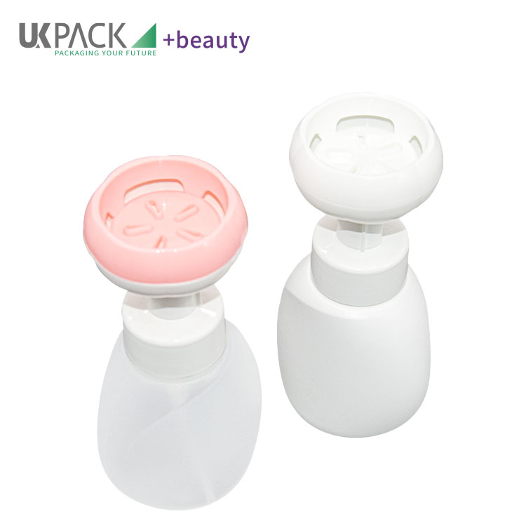 Flower Shape Foam Pump Bottle PP / PE / Soft Touch Children Hand Sanitizer 300ml