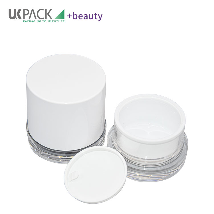 Recyclable Material Face Cream Jar Full Electroplating Process 50g