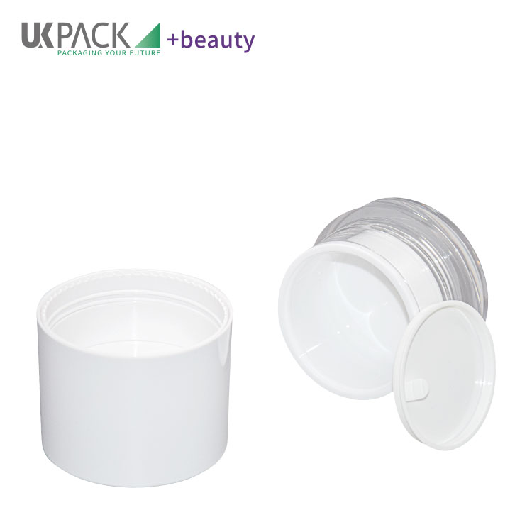 Recyclable Material Face Cream Jar Full Electroplating Process 50g
