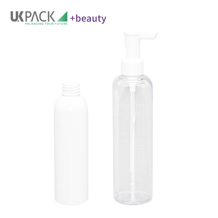 Round Shoulder PET Makeup Remover Bottle Cleansing Oil Packaging 180ml 200ml 300ml