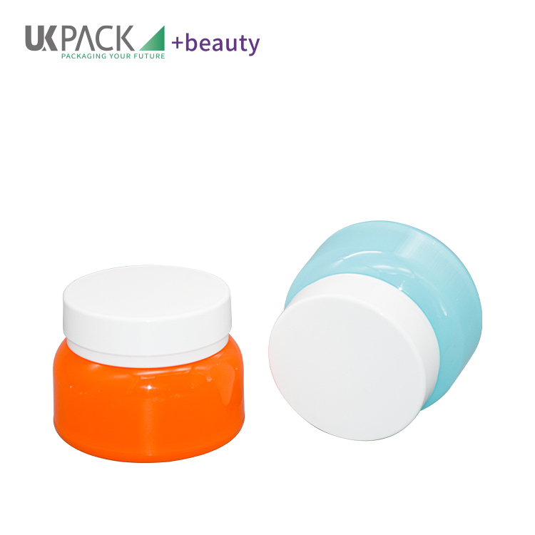 Double Layer PET Plastic Cosmetic Face Cream Jars BPA Free With Lids