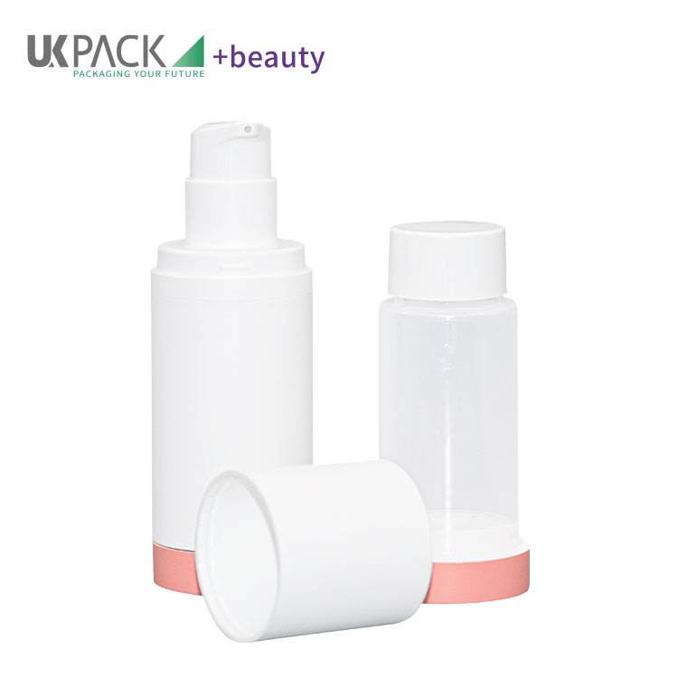 30ml 50ml 100ml Airless Cosmetic Bottles Refillable Lotion Cream Round Shape Vacuum