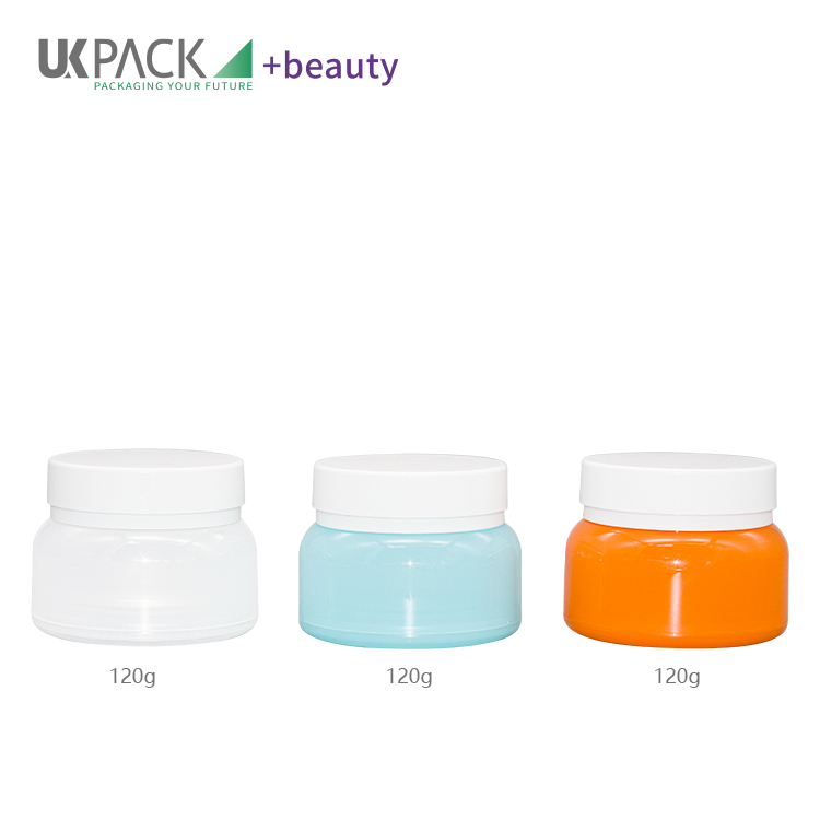 Double Layer PET Plastic Cosmetic Face Cream Jars BPA Free With Lids