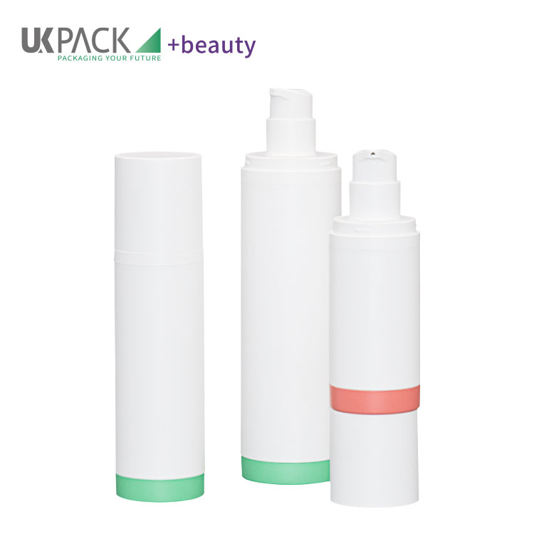 30ml 50ml 100ml Airless Cosmetic Bottles Refillable Lotion Cream Round Shape Vacuum