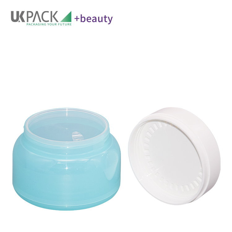 Double Layer PET Plastic Cosmetic Face Cream Jars BPA Free With Lids