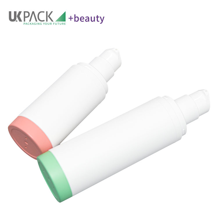 30ml 50ml 100ml Airless Cosmetic Bottles Refillable Lotion Cream Round Shape Vacuum