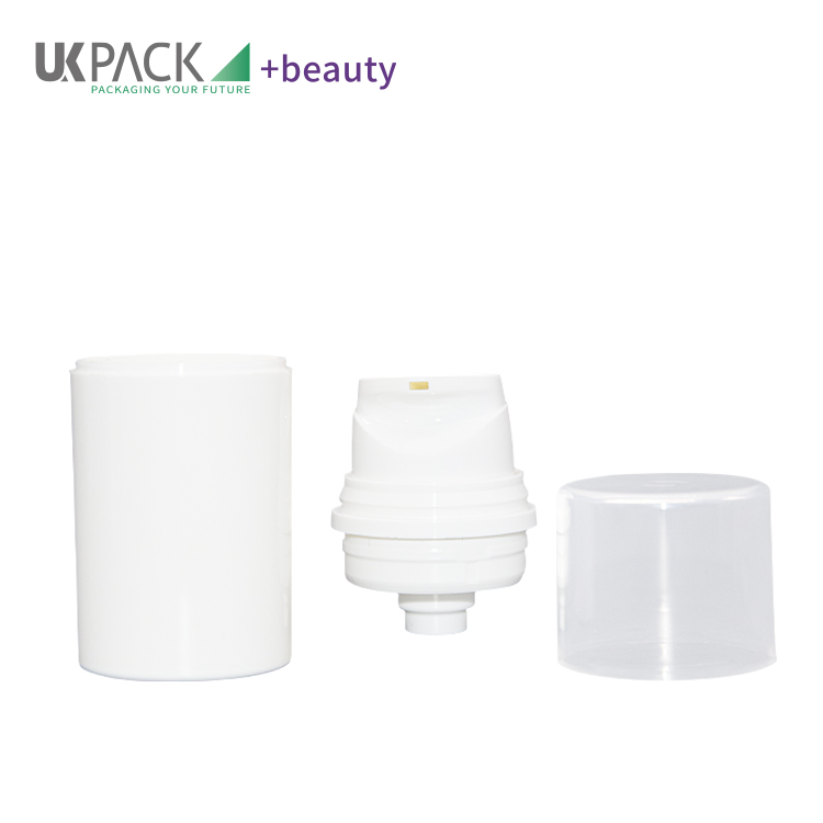 UKA66 Recycle PP Large Mouth Airless Pump Head 15ml 30ml 50ml Vacuum Bottle For Lotion Packaging