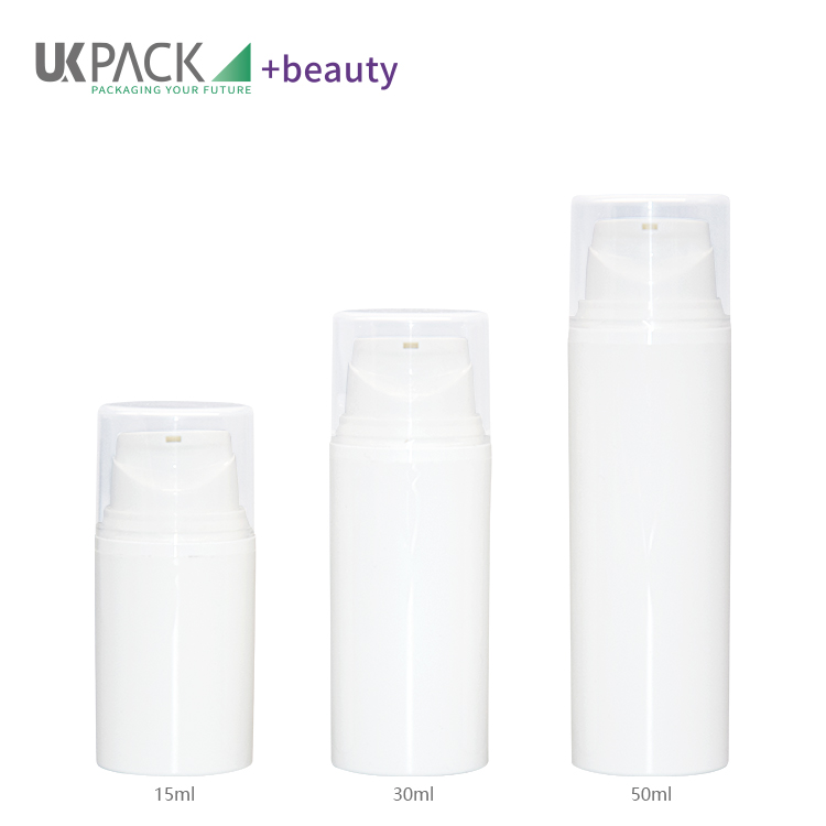 UKA66 Recycle PP Large Mouth Airless Pump Head 15ml 30ml 50ml Vacuum Bottle For Lotion Packaging