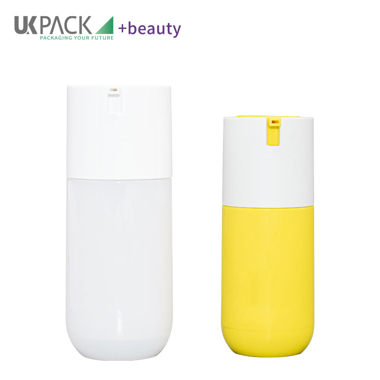 Custom 30ml 50ml PETG Sunscreen Lotion Airless Bottle Cosmetic Skincare Packaging Container