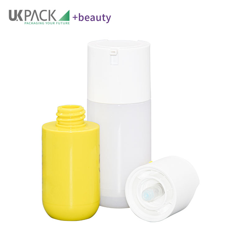 Custom 30ml 50ml PETG Sunscreen Lotion Airless Bottle Cosmetic Skincare Packaging Container