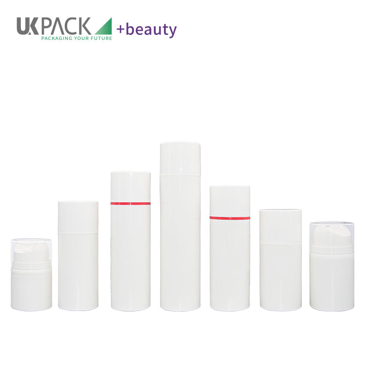Customized Color Skin Care Packaging Airless Bottle With Special Press Shape UKA62