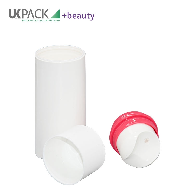 Customized Color Skin Care Packaging Airless Bottle With Special Press Shape UKA62