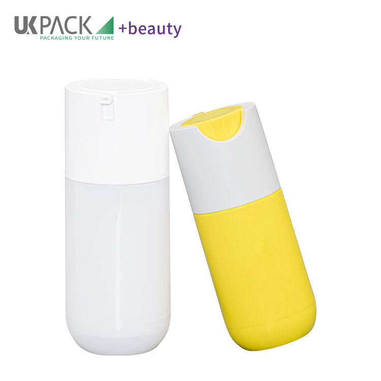 Custom 30ml 50ml PETG Sunscreen Lotion Airless Bottle Cosmetic Skincare Packaging Container