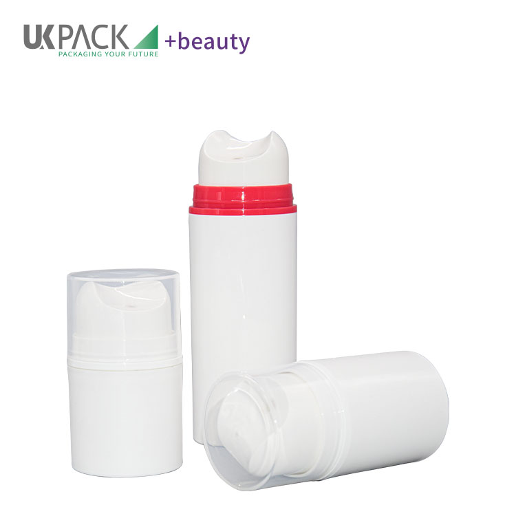 Customized Color Skin Care Packaging Airless Bottle With Special Press Shape UKA62