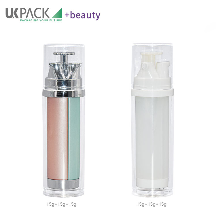 3 In 1 Multifunctional Acrylic Lotion / Spray Pump Bottle Skincare Cosmetic Packaging 15ml