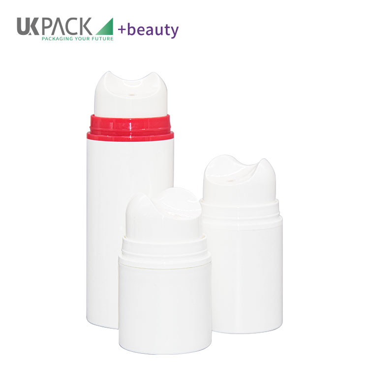 Customized Color Skin Care Packaging Airless Bottle With Special Press Shape UKA62