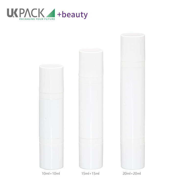 Round Shape PP Airless Bottle Double Ended 15ml 20ml