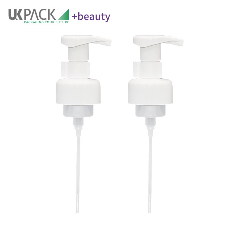 43mm Neck Size Foaming Dispenser Pump White Color All Plastic Without Metal
