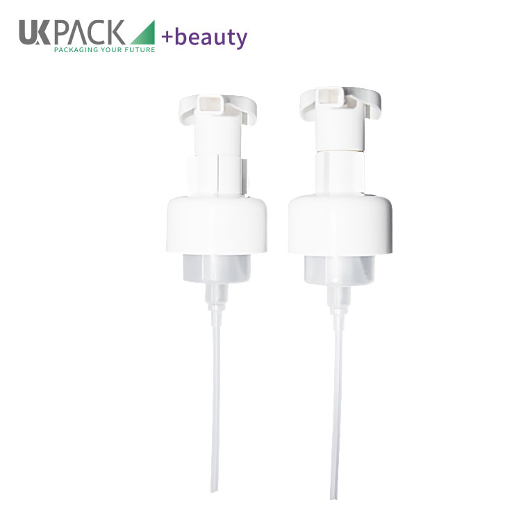 43mm Neck Size Foaming Dispenser Pump White Color All Plastic Without Metal