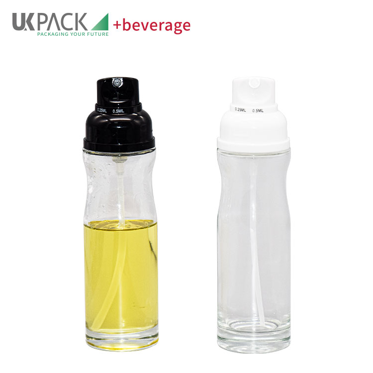 Refillable Food Grade Oil Sprayer Bottle 200ml Glass Mister Bottle For Cooking