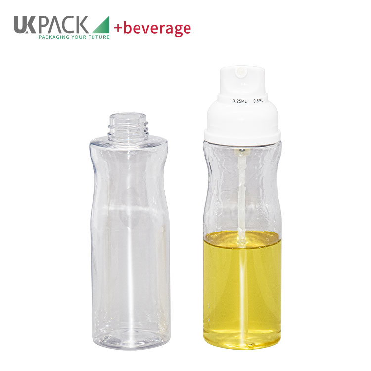 Food Grade PET Oil Spray Bottle Dispenser For BBQ Salad Baking 250ml