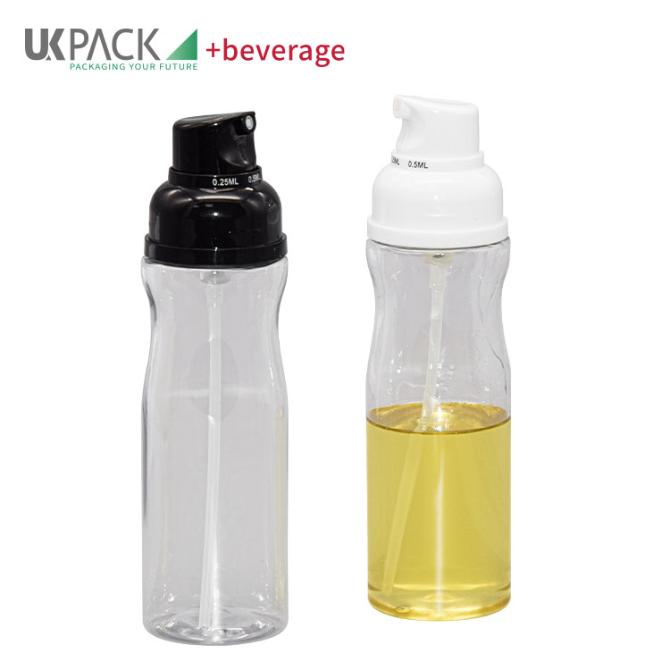 Food Grade PET Oil Spray Bottle Dispenser For BBQ Salad Baking 250ml