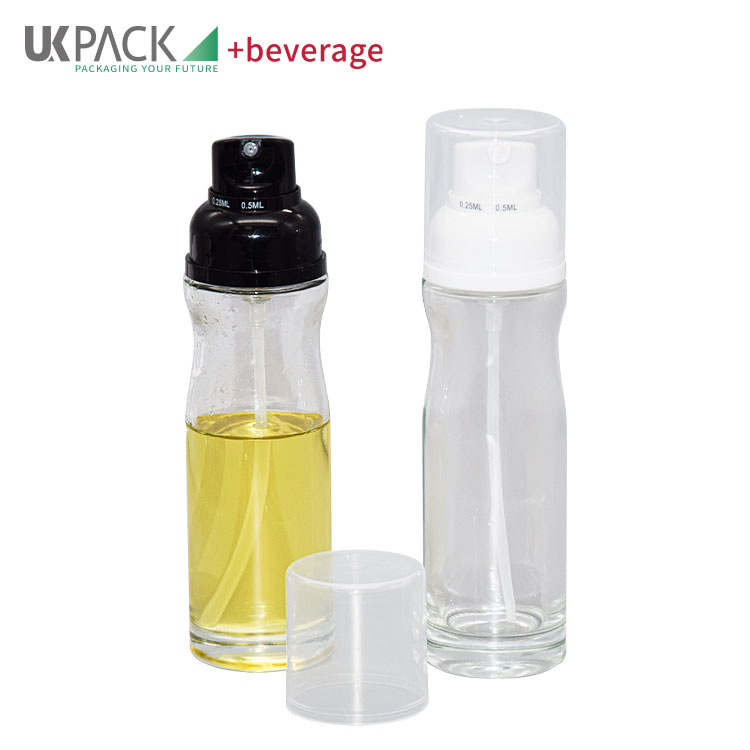 Refillable Food Grade Oil Sprayer Bottle 200ml Glass Mister Bottle For Cooking