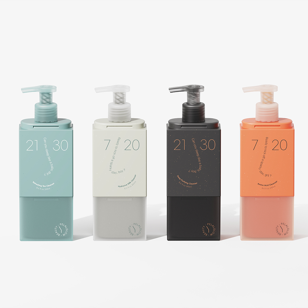 PP  Cleanser Bottle 250ml With PP Mono Lotion Pump UKL250509