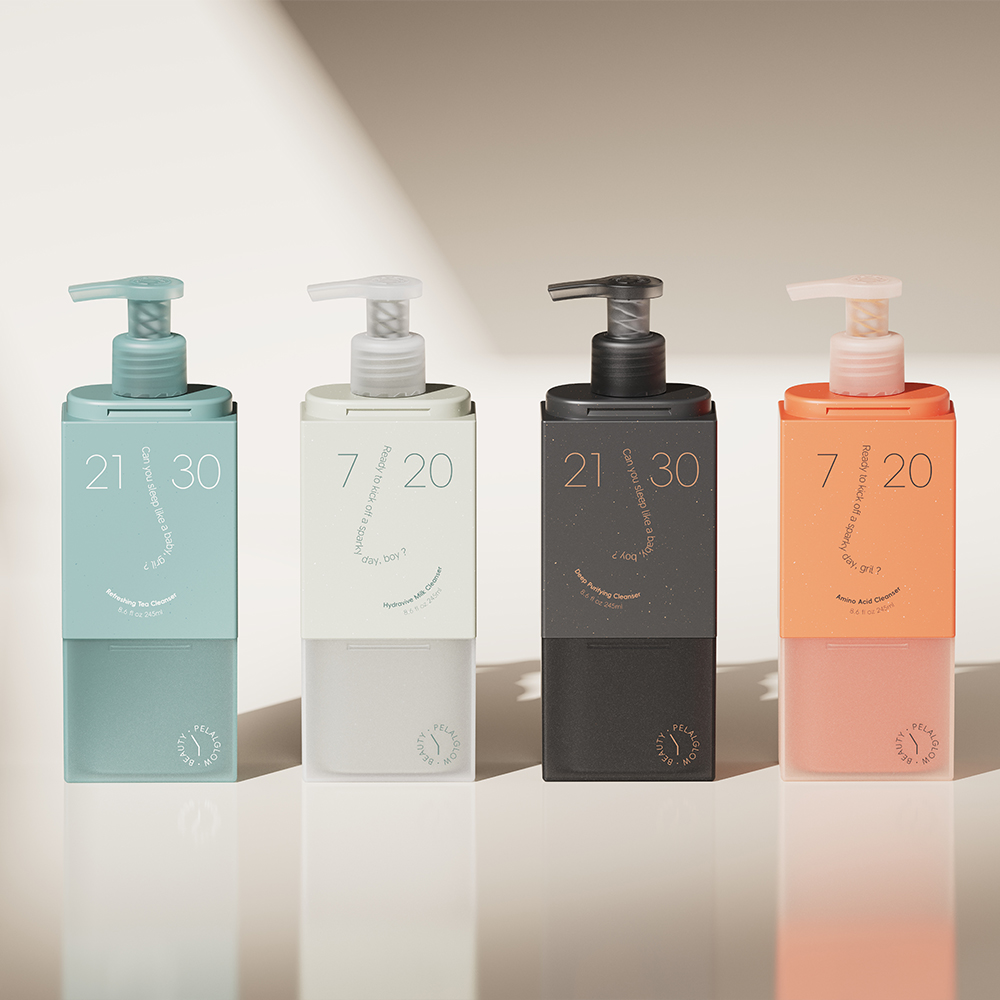 PP  Cleanser Bottle 250ml With PP Mono Lotion Pump UKL250509