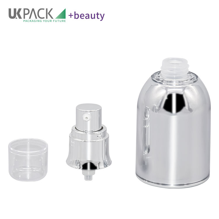 Acrylic Skincare Cosmetic Airless Bottle Full Electroplating Vacuum Bottle 30ml 50ml 100ml