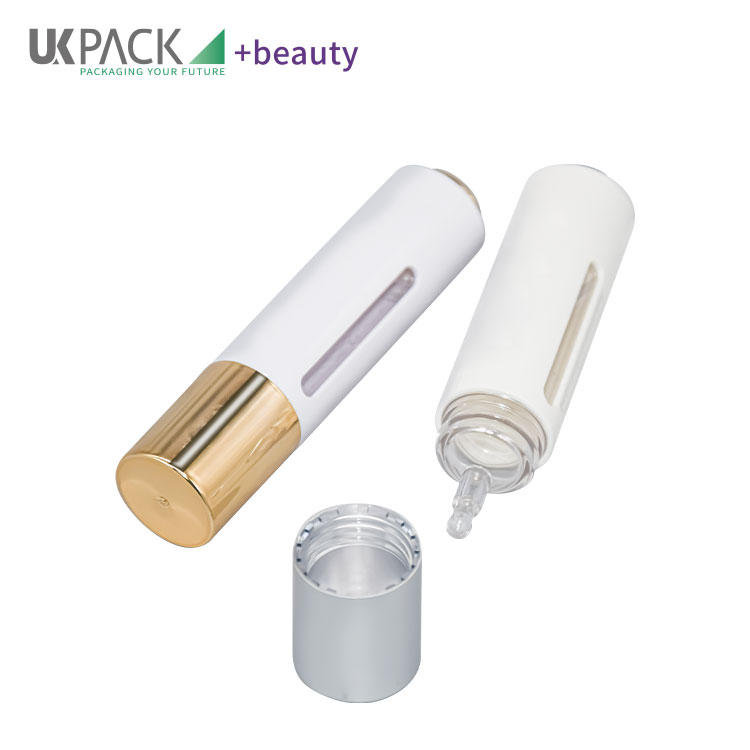 Empty CBD Cosmetic Pump Bottle 15ml With Plastic Push Button