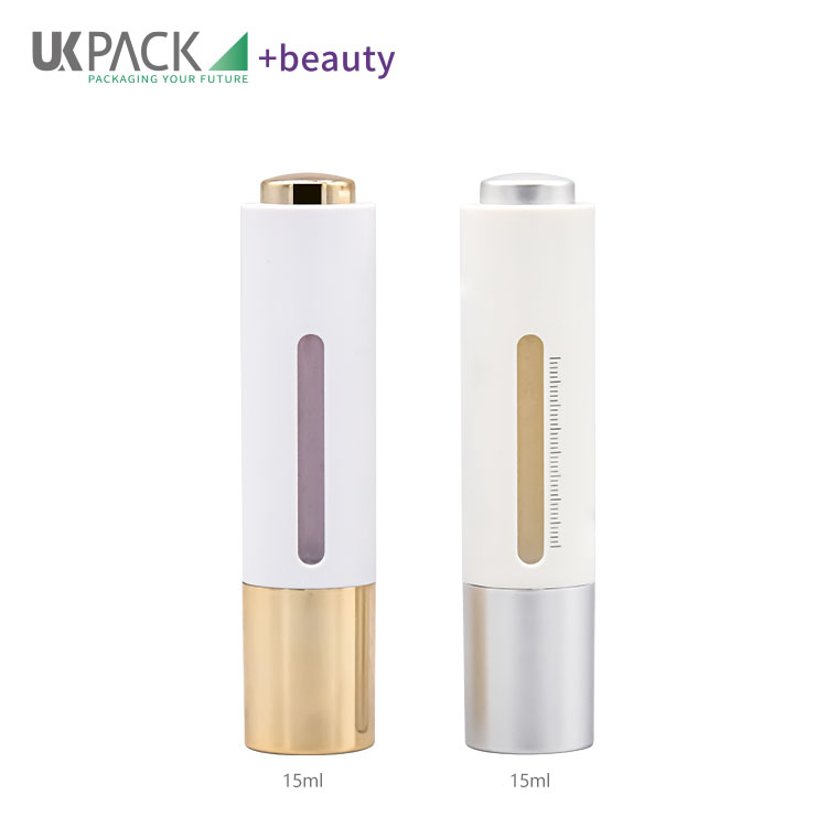Empty CBD Cosmetic Pump Bottle 15ml With Plastic Push Button
