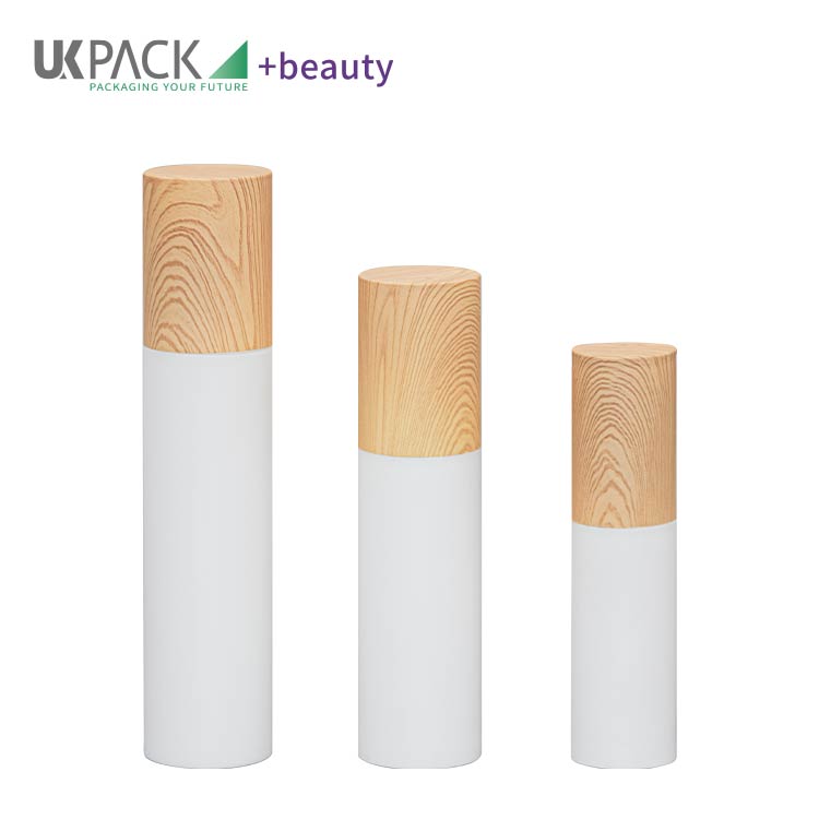 Wood Grain Over Cap PP Airless Bottle 15ml 30ml 50ml